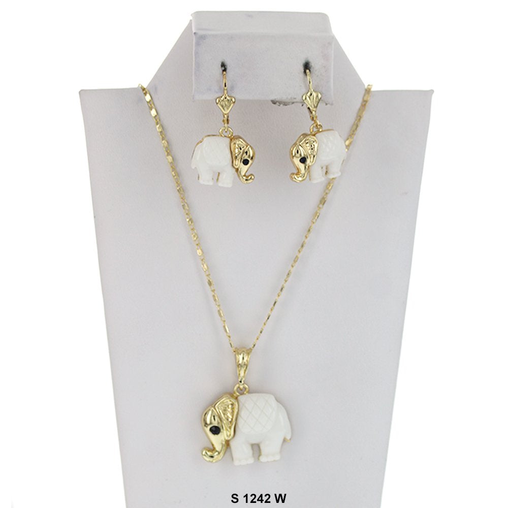 Elephant Necklace Set S 1242 W