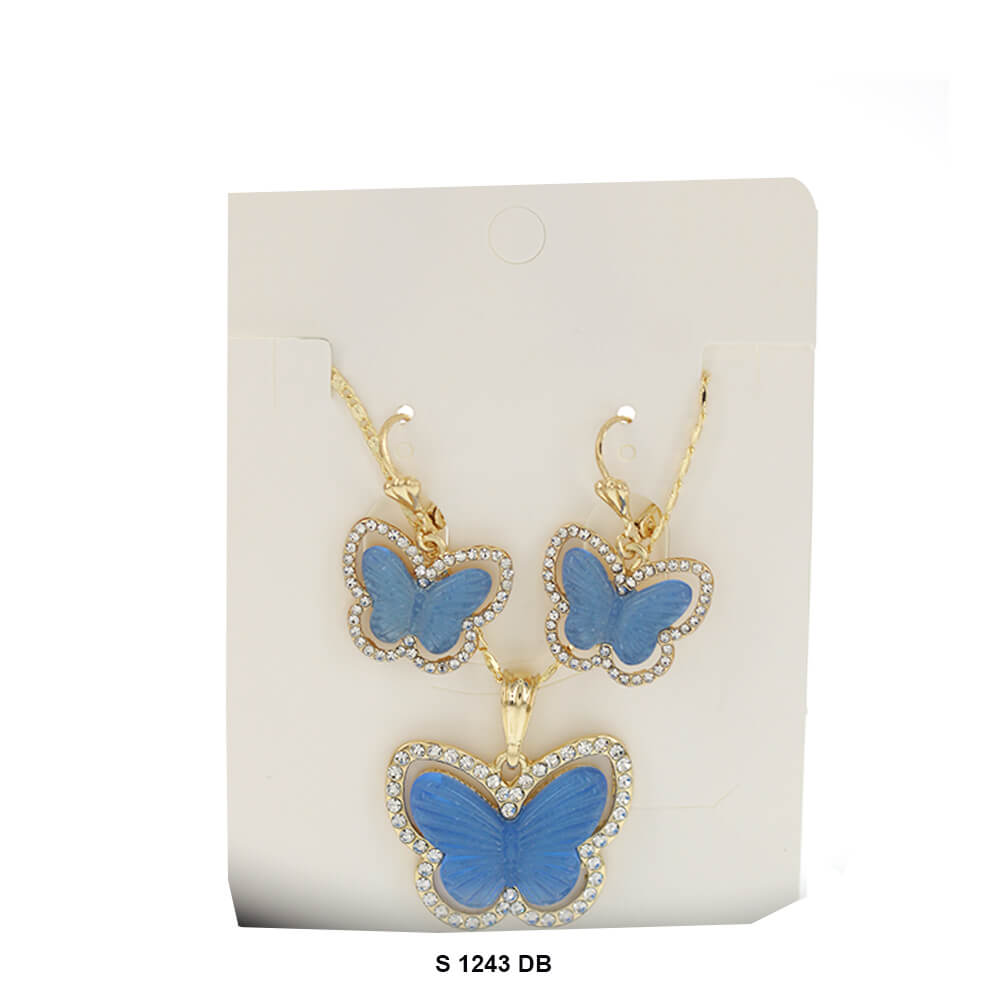 Butterfly Necklace Set S 1243 DB