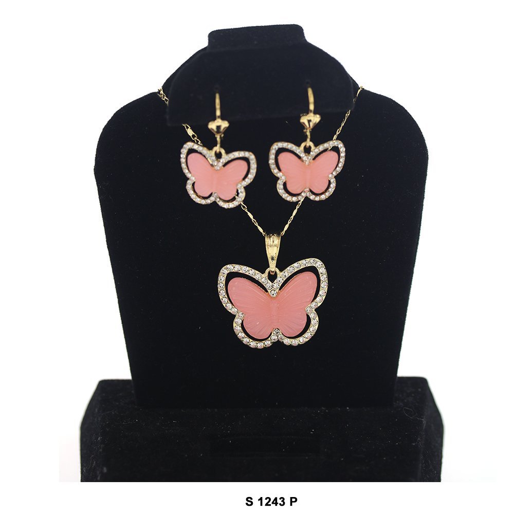 Butterfly Necklace Set S 1243 P