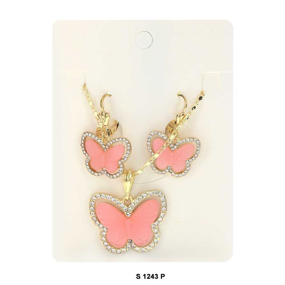 Butterfly Necklace Set S 1243 P