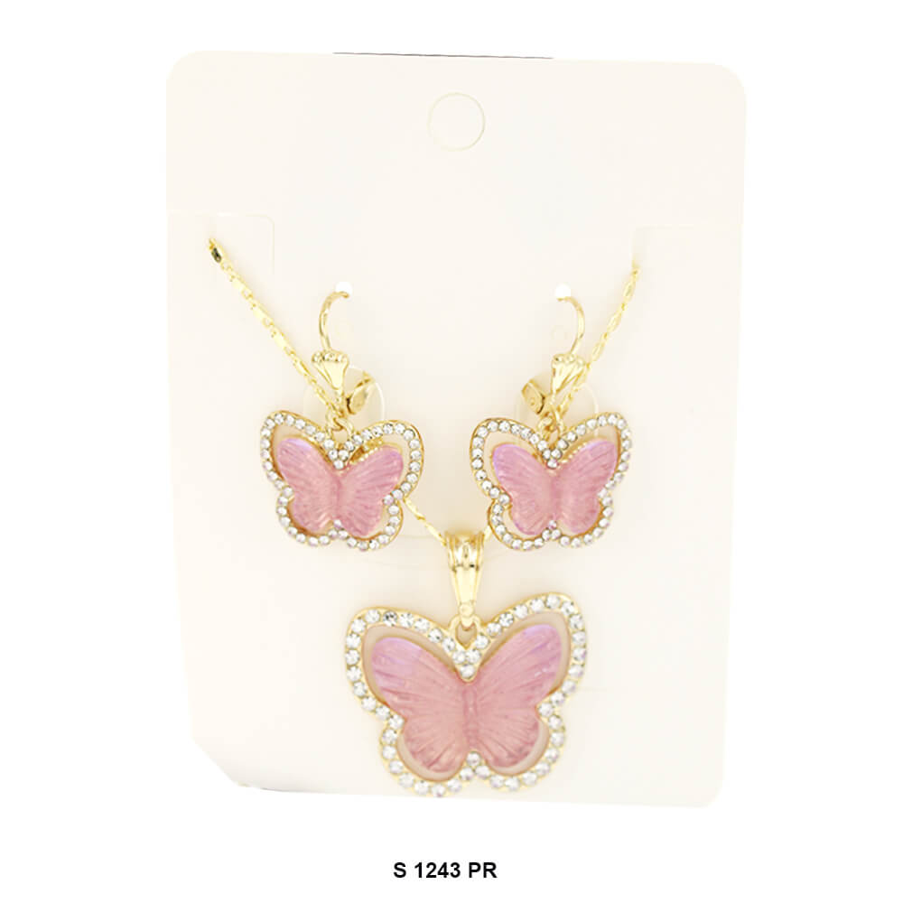 Juego de Collar Mariposa S 1243 PR