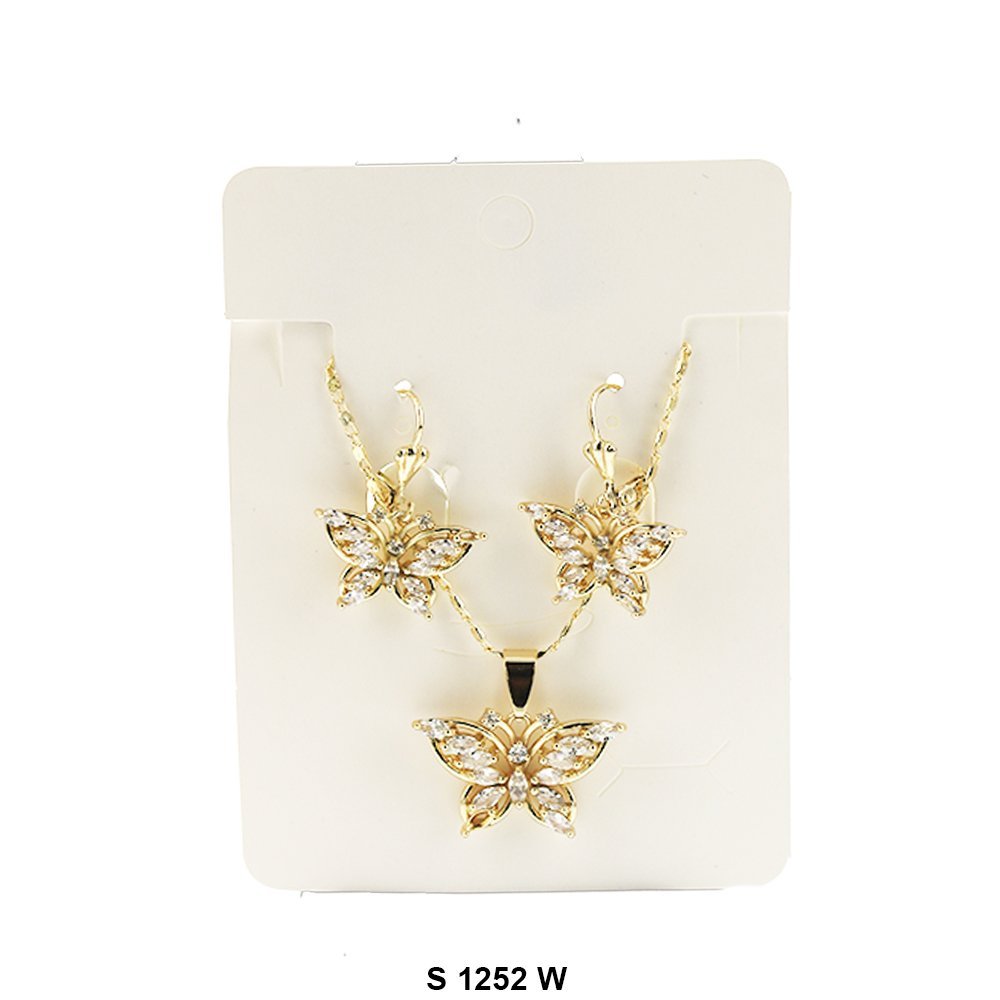 Butterfly Necklace Set S 1252 W