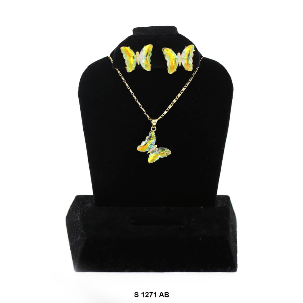 Butterfly Necklace Set S 1271 AB