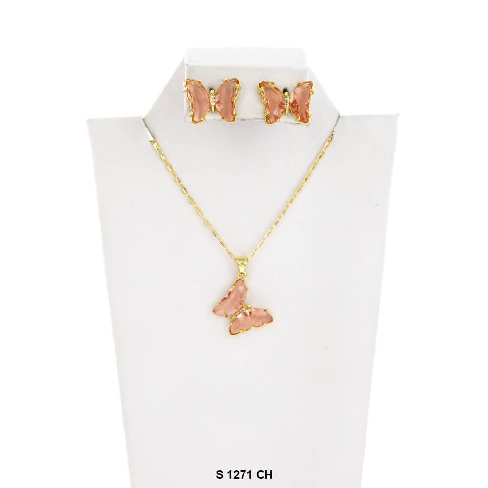 Butterfly Necklace Set S 1271 CH