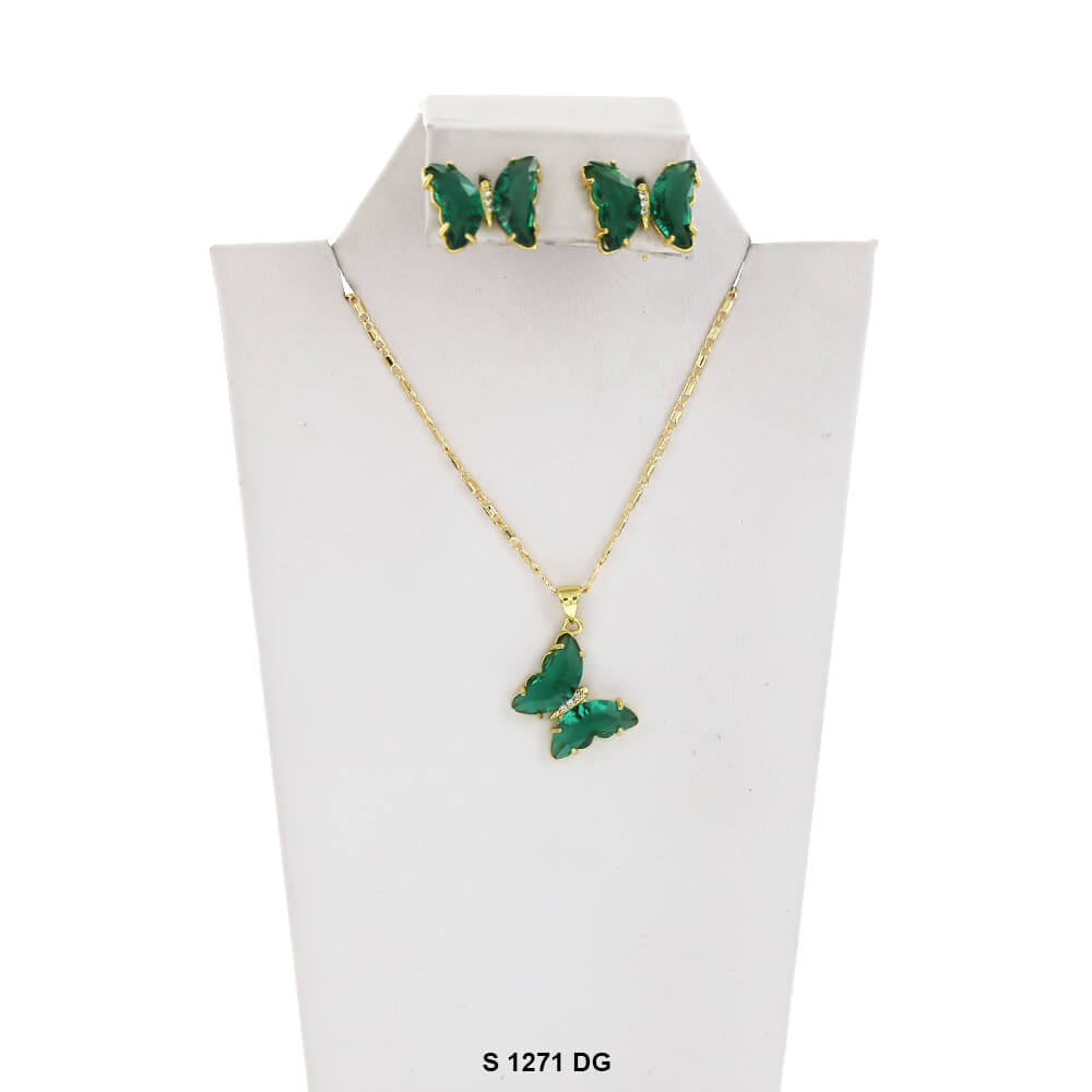 Butterfly Necklace Set S 1271 DG