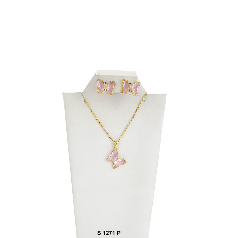 Butterfly Necklace Set S 1271 P