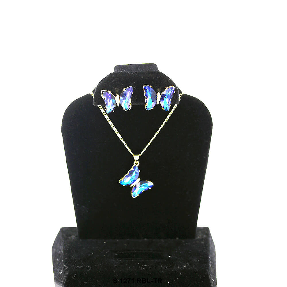 Butterfly Necklace Set S 1271 RBL-TR