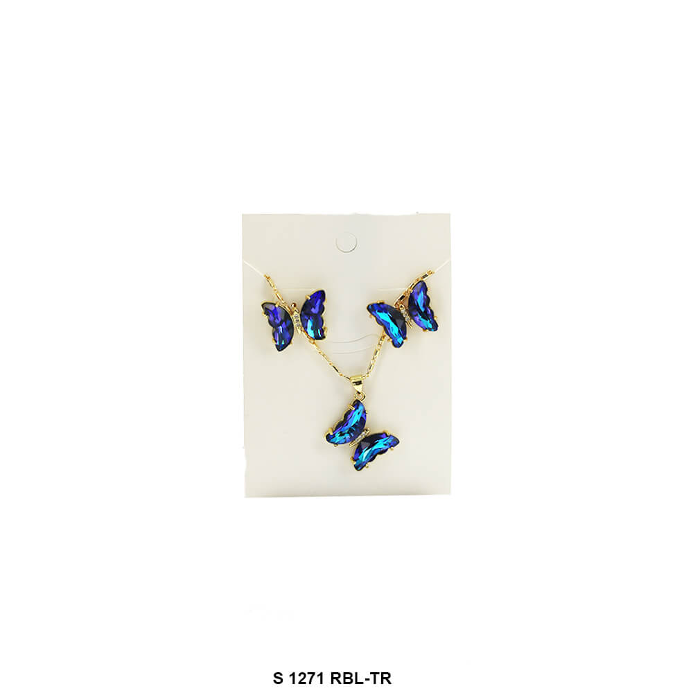 Butterfly Necklace Set S 1271 RBL-TR