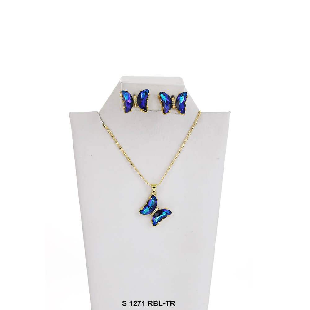 Butterfly Necklace Set S 1271 RBL-TR