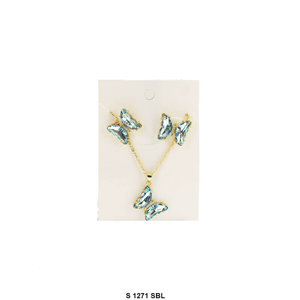 Butterfly Necklace Set S 1271 SBL