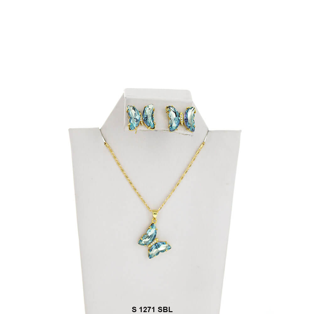 Butterfly Necklace Set S 1271 SBL