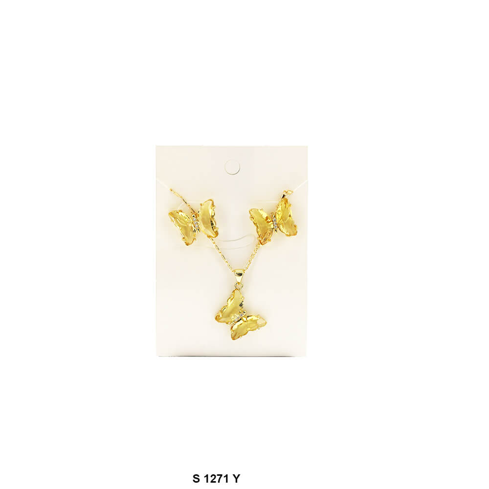 Butterfly Necklace Set S 1271 Y