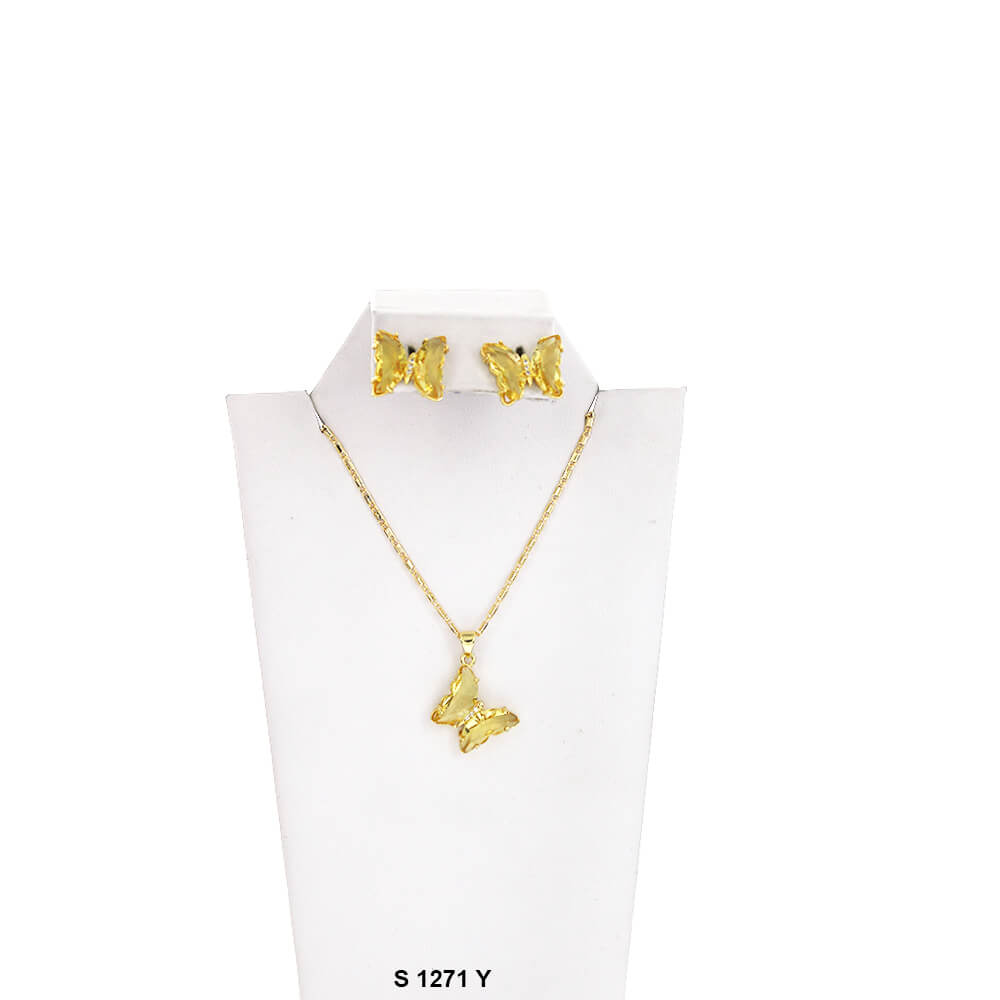 Butterfly Necklace Set S 1271 Y