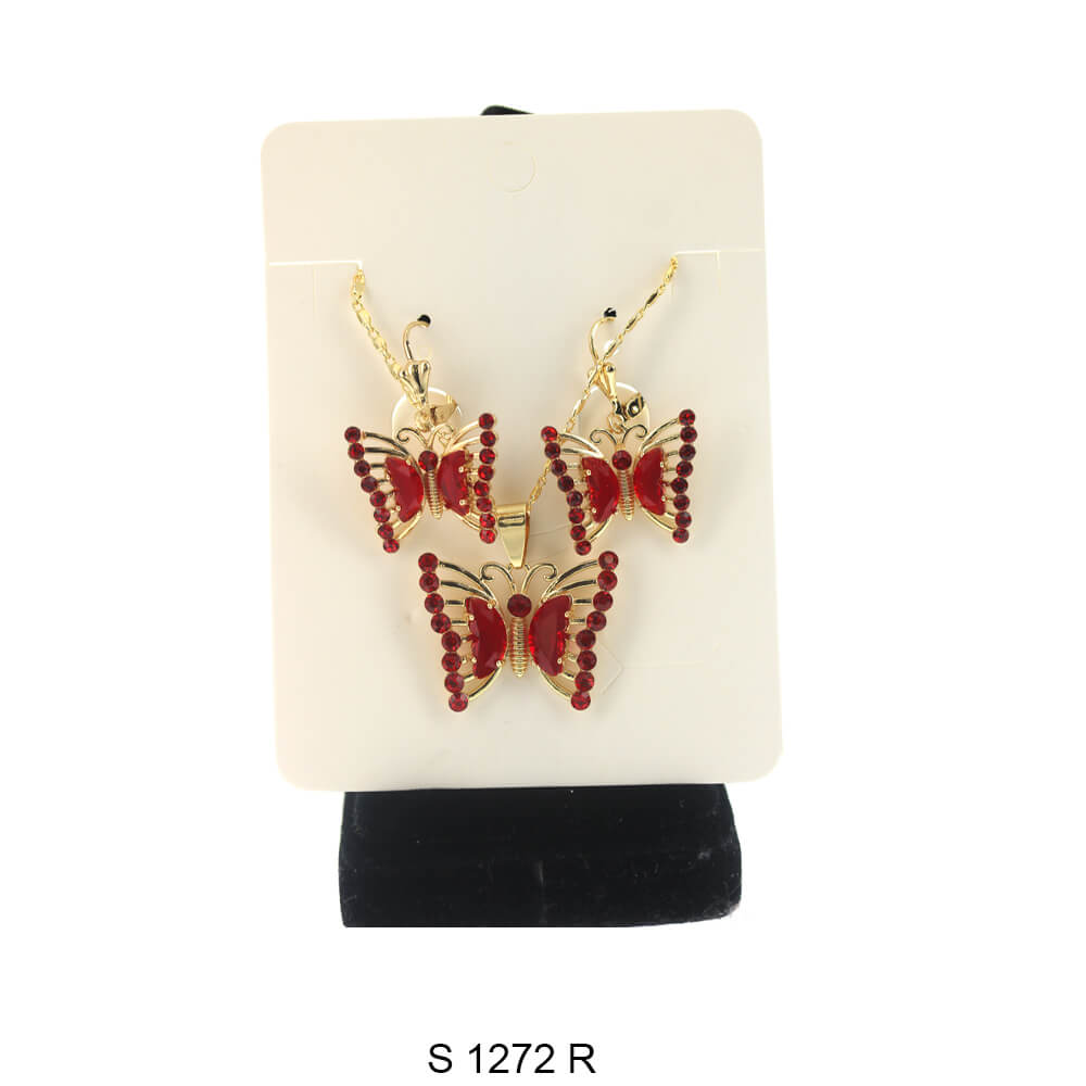 Butterfly Necklace Set S 1272 R