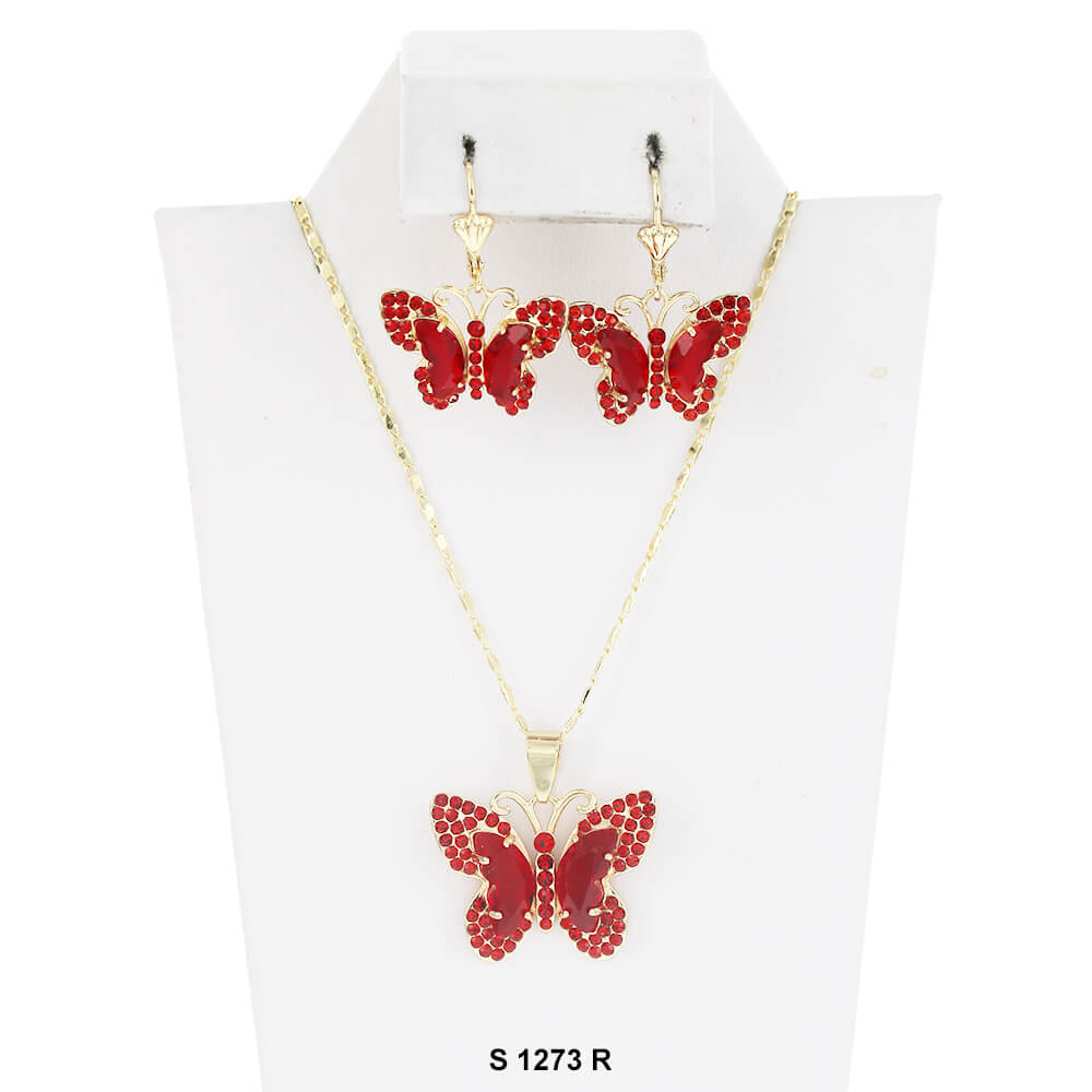 Butterfly Necklace Set S 1273 R