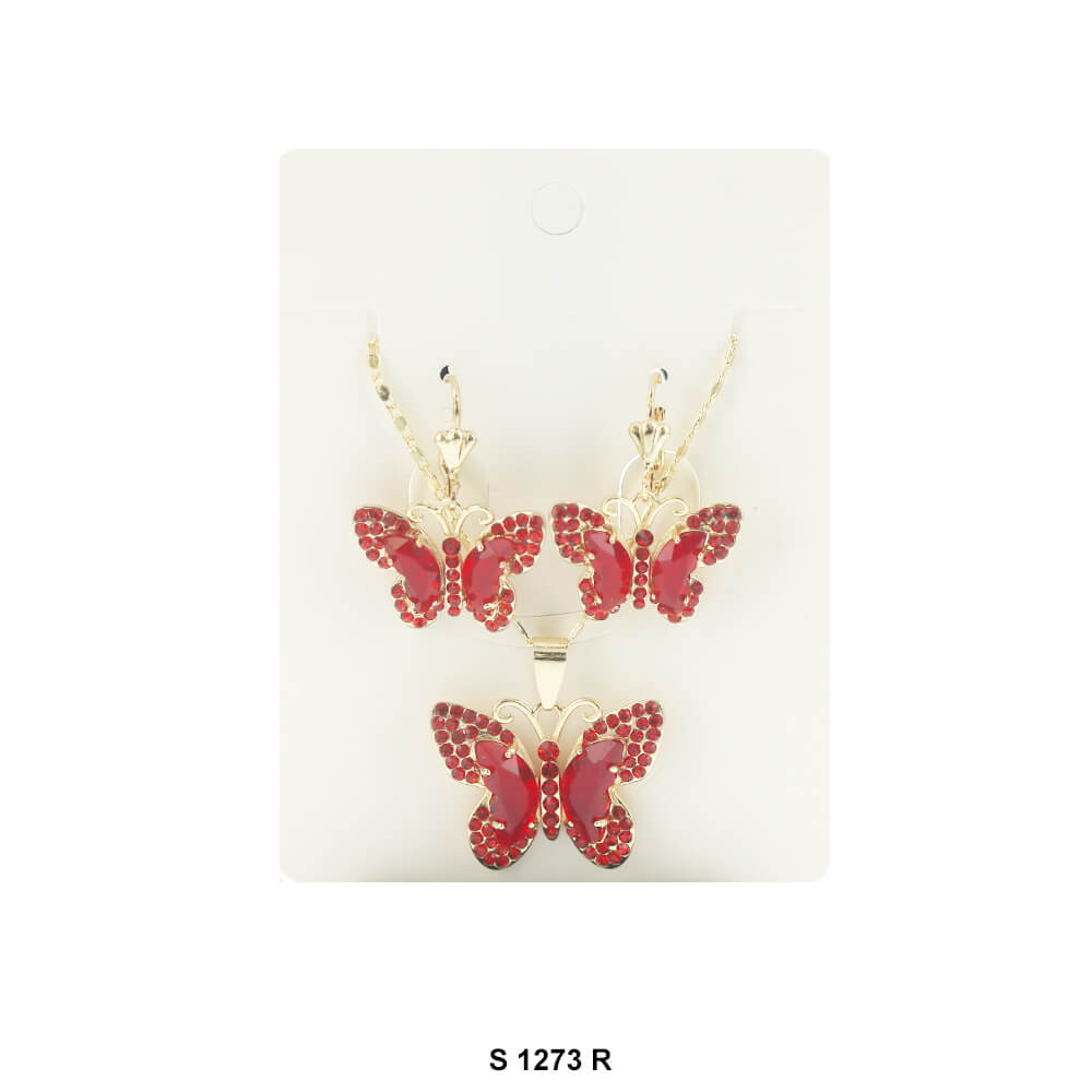 Butterfly Necklace Set S 1273 R