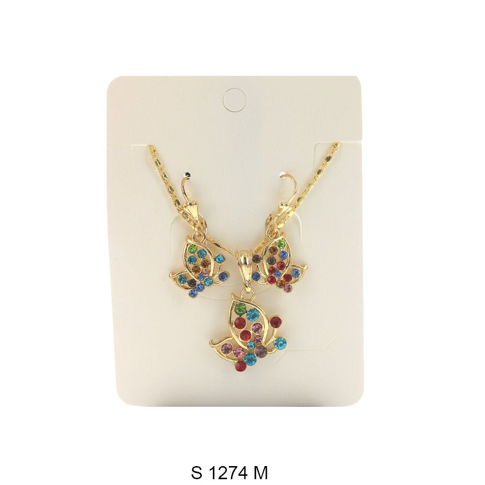 Butterfly Necklace Set S 1274 M