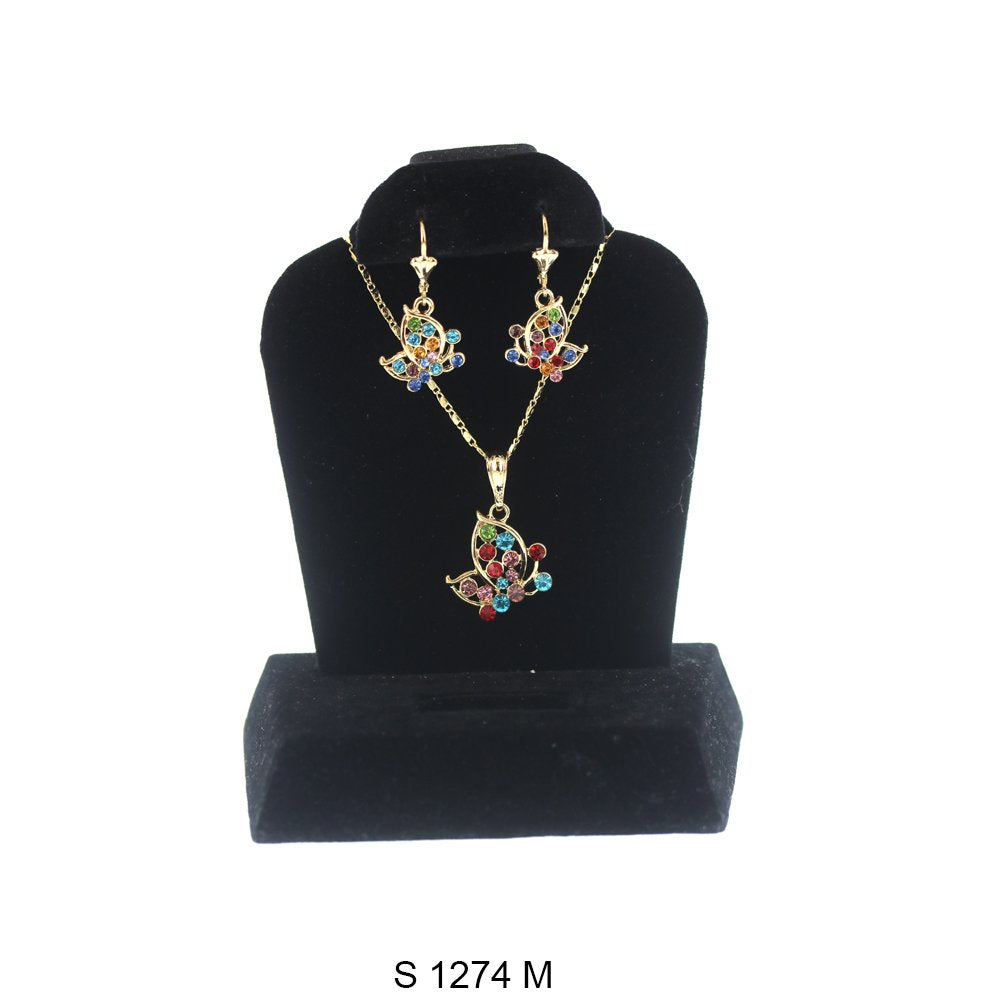 Butterfly Necklace Set S 1274 M