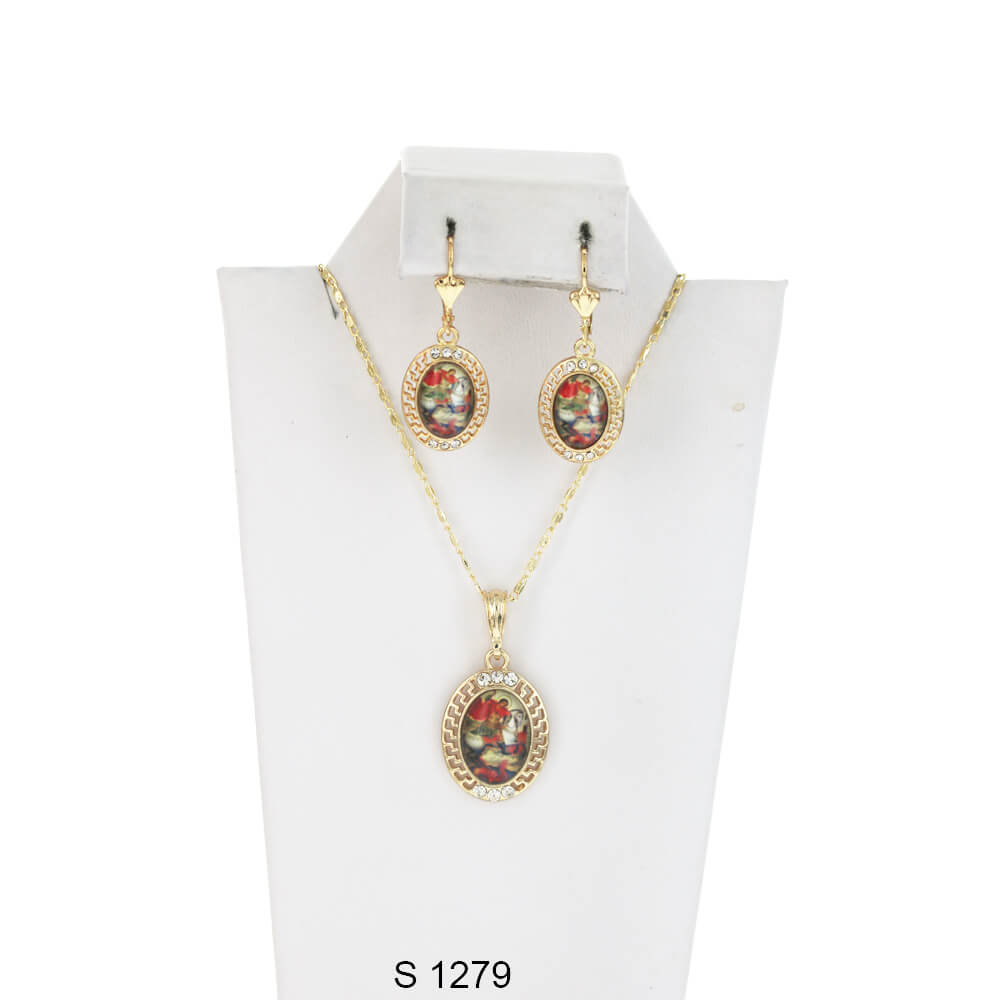 St Michael De Archangel Necklace Set S 1279