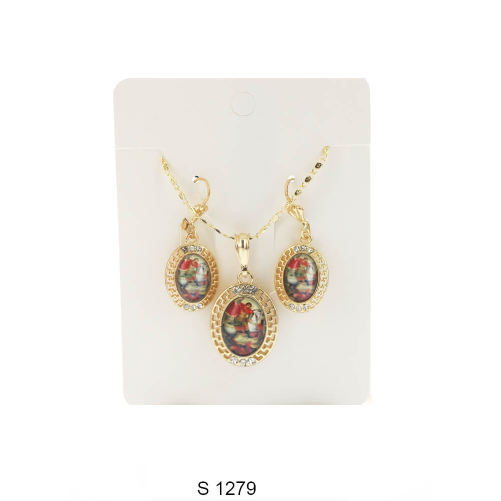 St Michael De Archangel Necklace Set S 1279