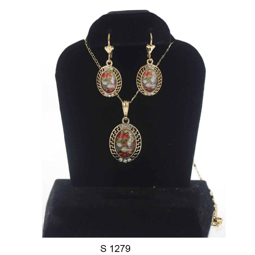 St Michael De Archangel Necklace Set S 1279