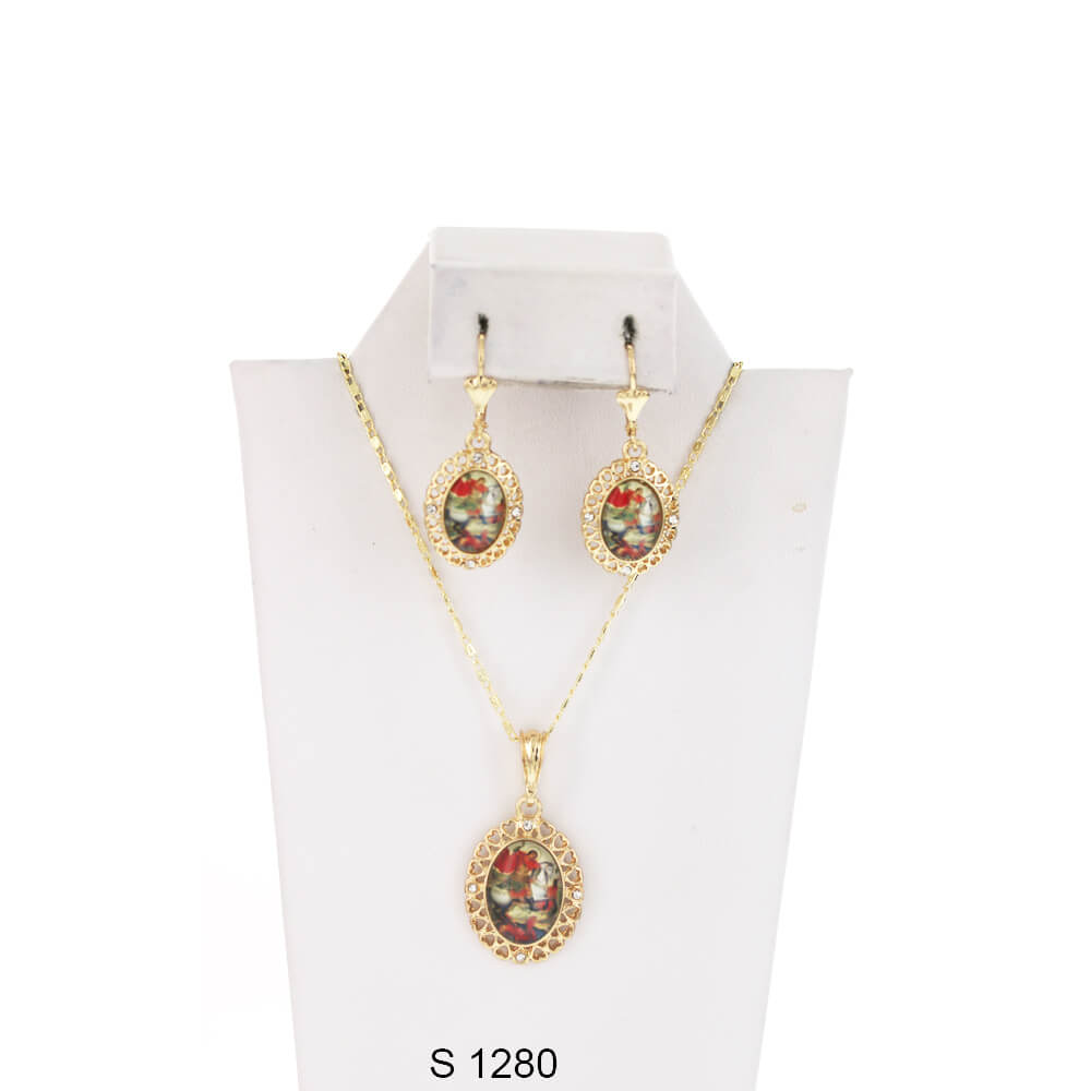 St Michael De Archangel Necklace Set S 1280