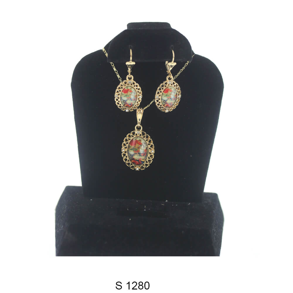 St Michael De Archangel Necklace Set S 1280