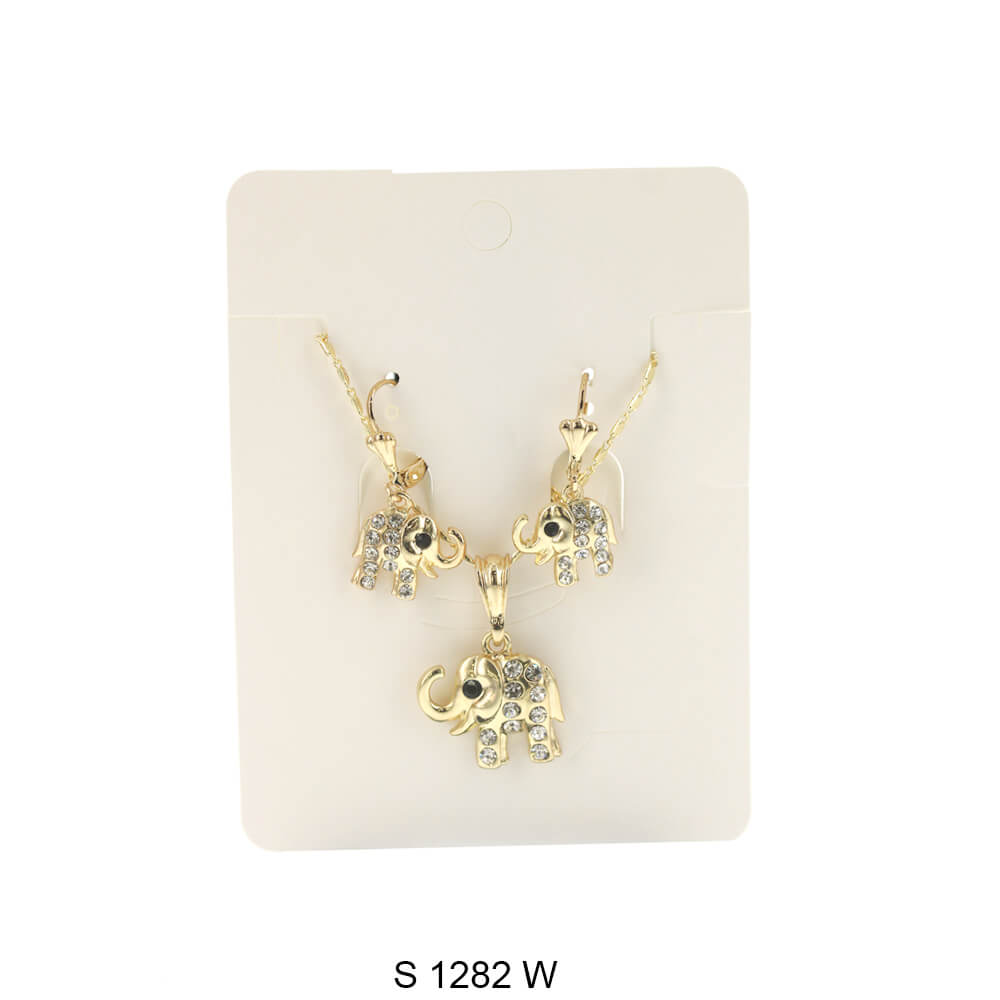 Elephant Necklace Set S 1282 W