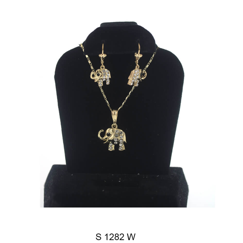 Elephant Necklace Set S 1282 W