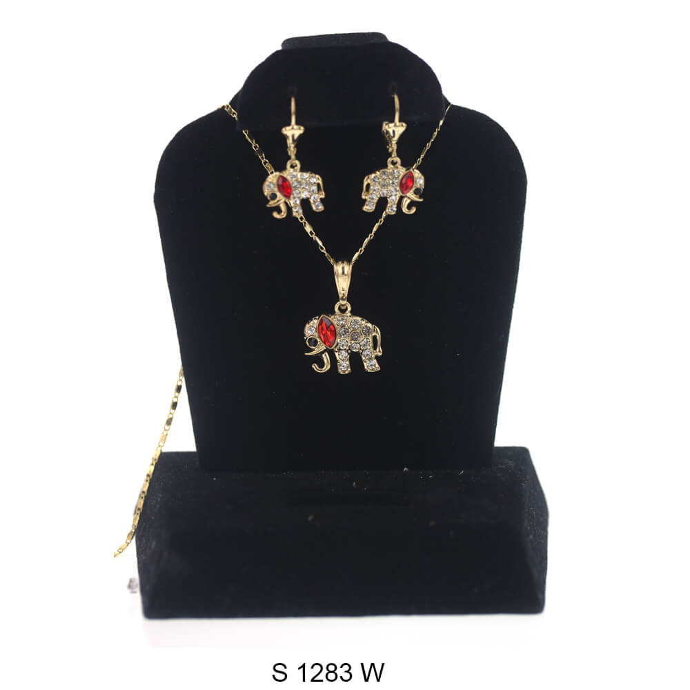 Juego de collar con elefante S 1283 W