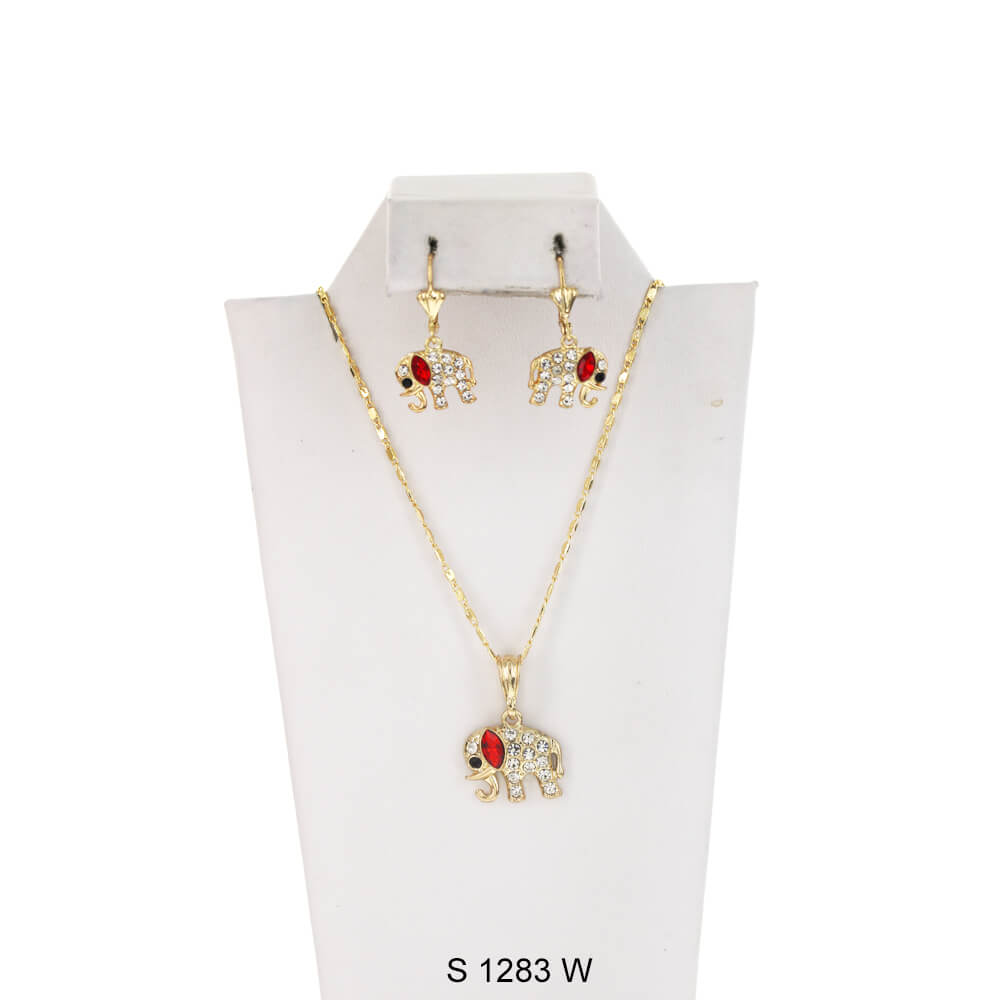 Elephant Necklace Set S 1283 W