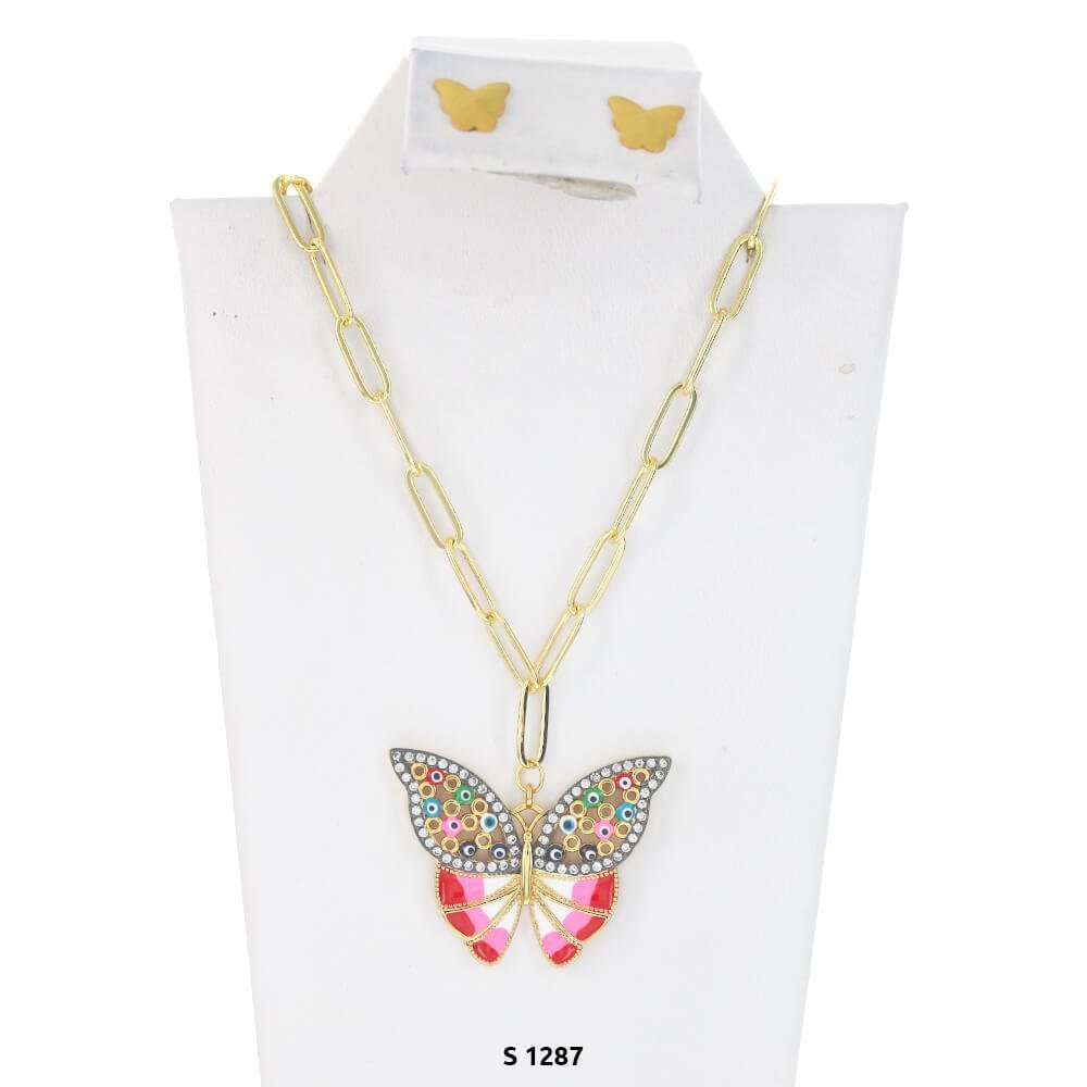 Butterfly Necklacve Set S 1287