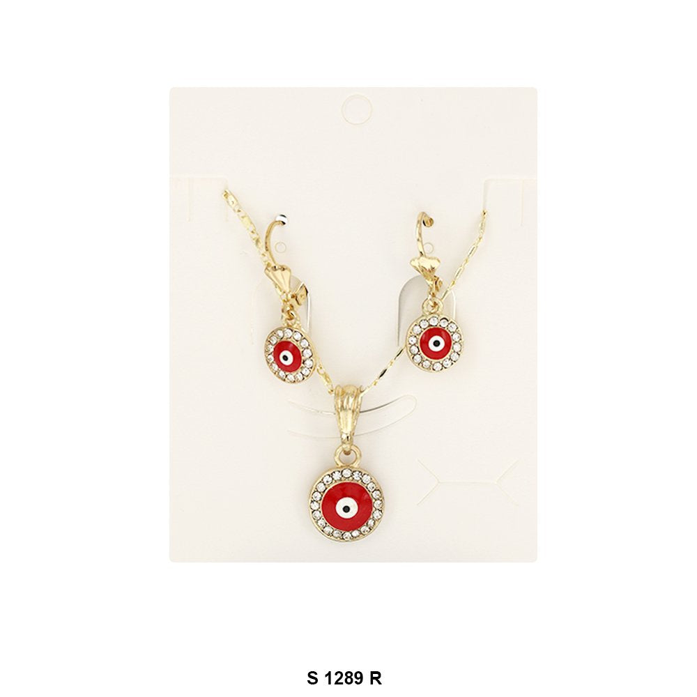 Evil Eye Necklace Set S 1289 R