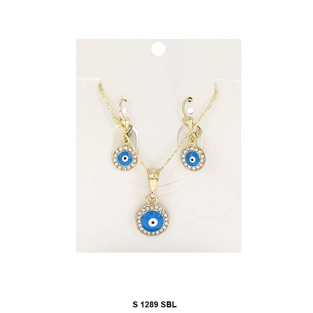 Evil Eye Necklace Set S 1289 SBL