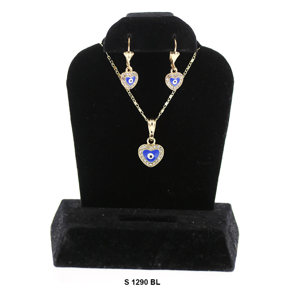 Evil Eye Necklace Set S 1290 BL