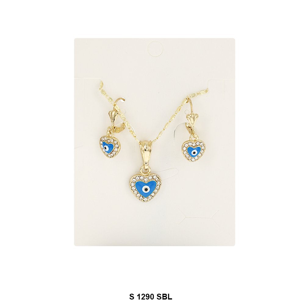 Evil Eye Necklace Set S 1290 SBL