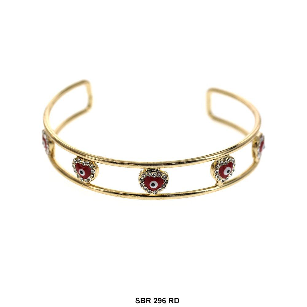 Evil Eye Adjustable Bangle Bracelet SBR 296 R