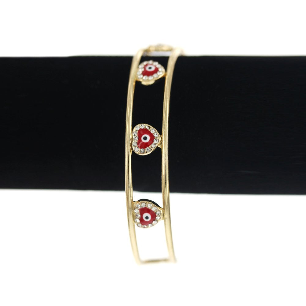 Evil Eye Adjustable Bangle Bracelet SBR 296 R