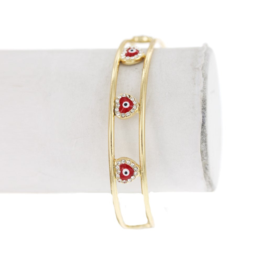 Evil Eye Adjustable Bangle Bracelet SBR 296 R