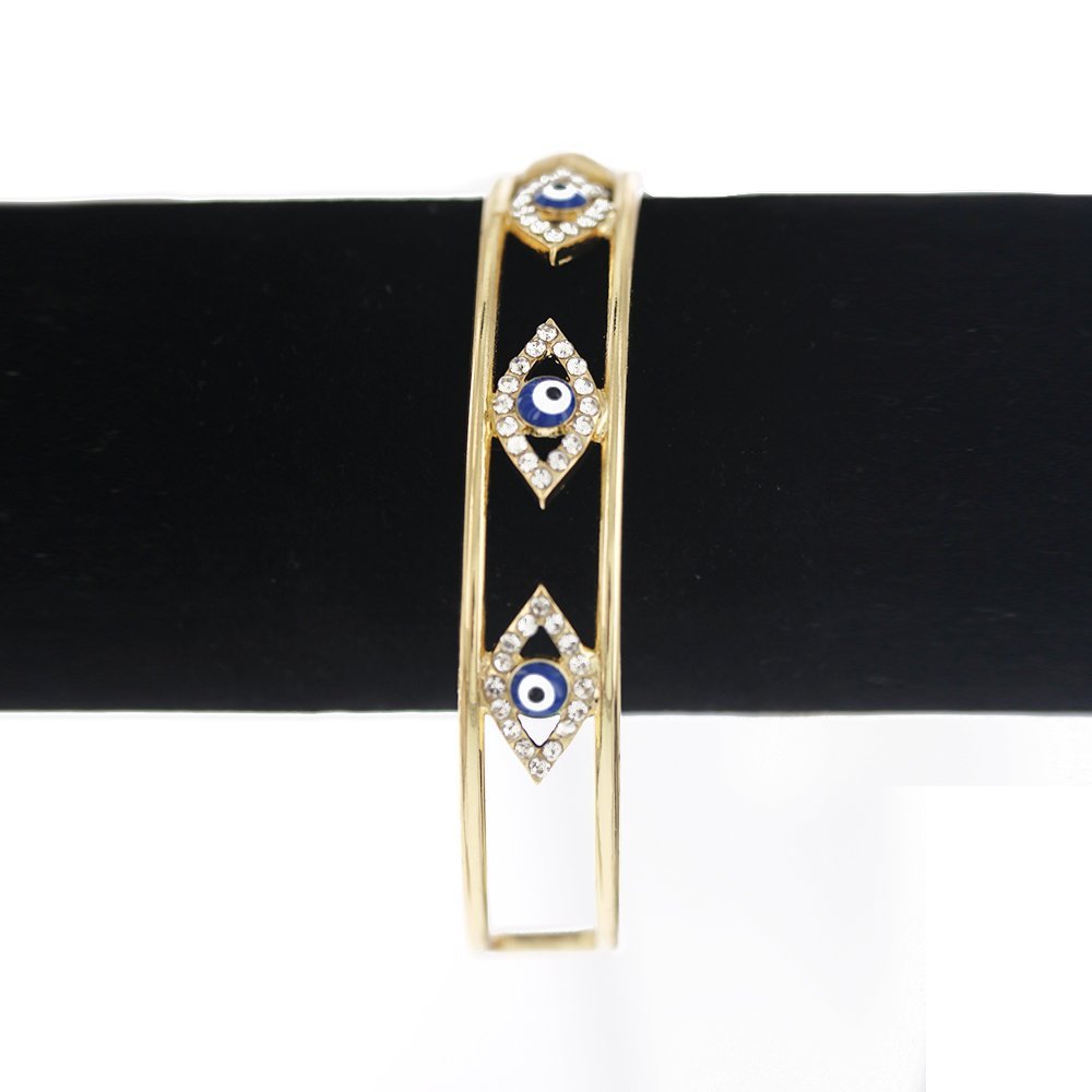 Brazalete Rígido Ajustable Evil Eye SBR 297 BL