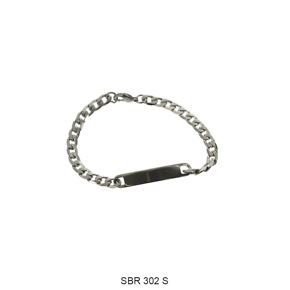 Stainless Steel ID Bracelet SBR 302 S