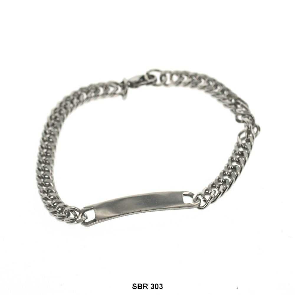 Stainless Steel ID Bracelet SBR 303 S