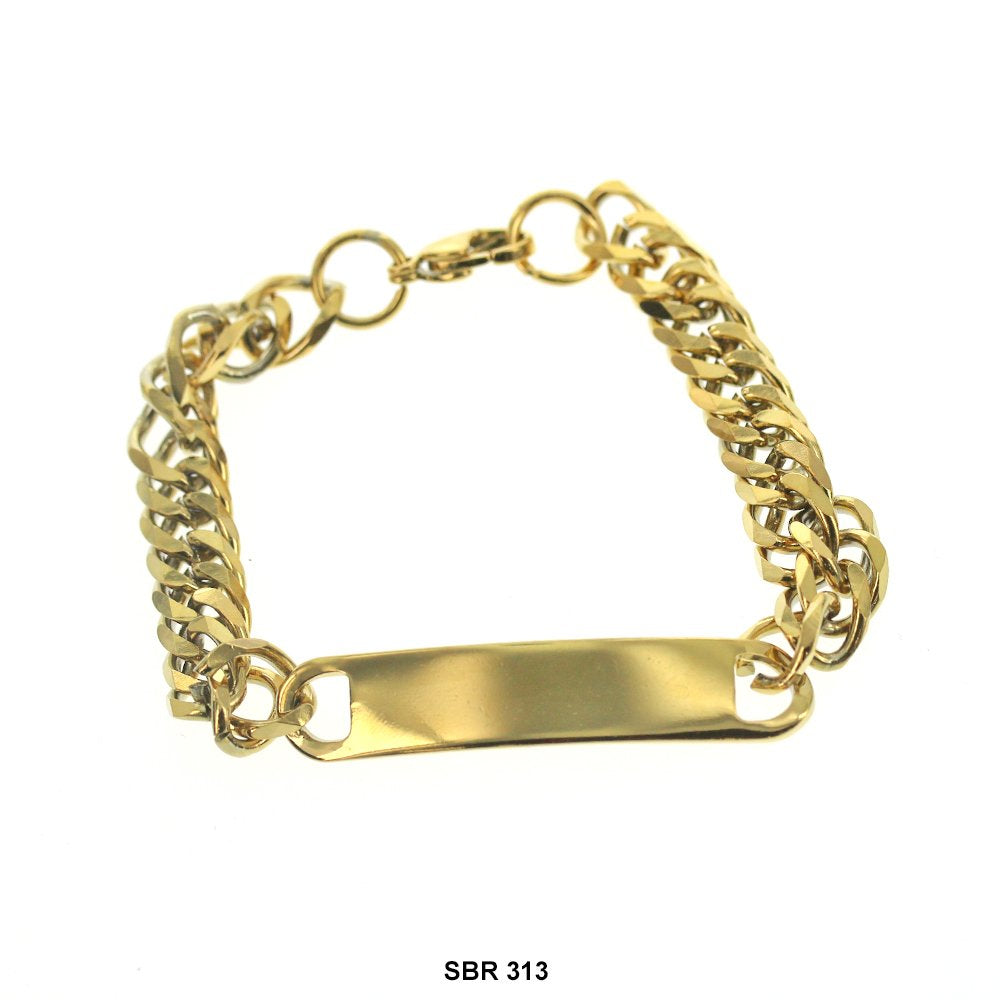 Stainless Steel ID Bracelet SBR 313 G