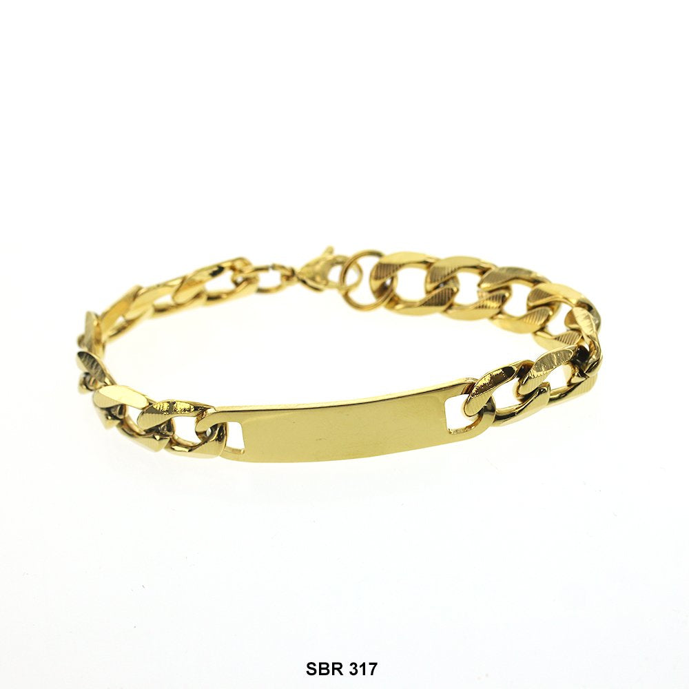 Stainless Steel ID Bracelet SBR 317 G