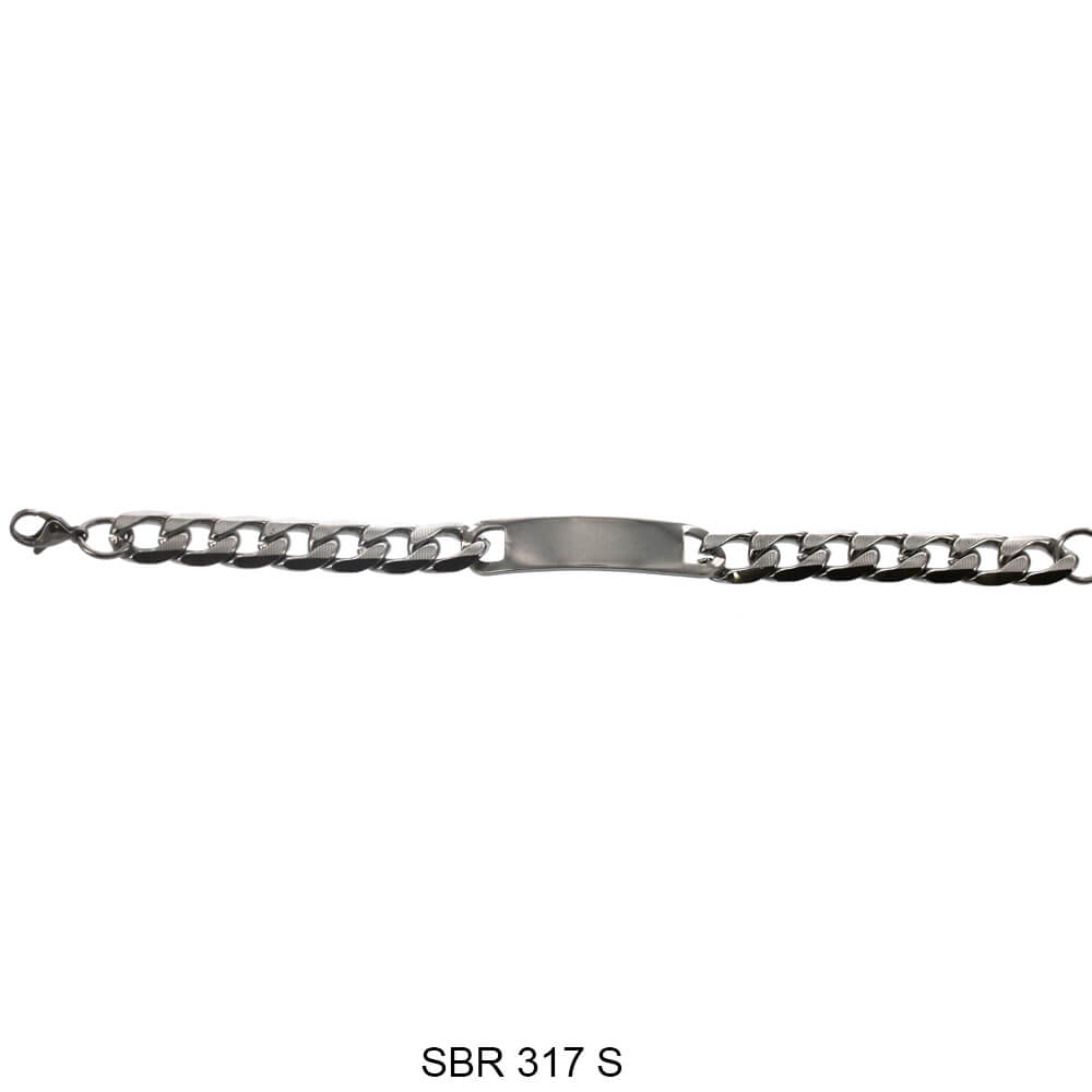 Stainless Steel ID Bracelet SBR 317 S