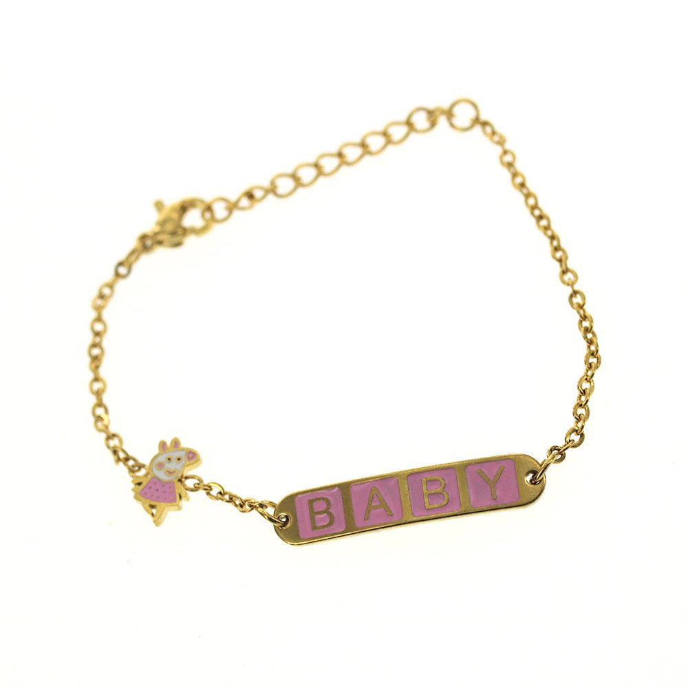 Stainless Steel Kids ID Bracelet SBR 337 P