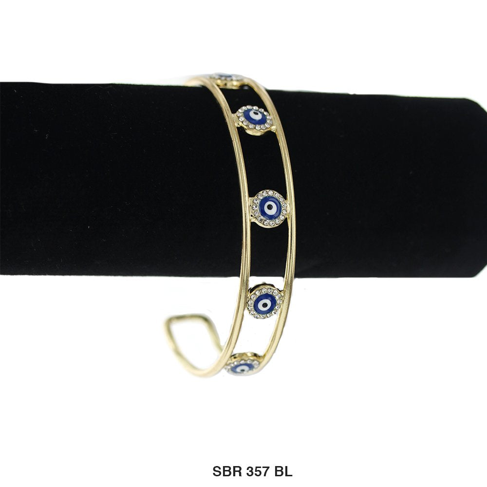 Pulsera Brazalete Mal de Ojo Abierto SBR 357 BL