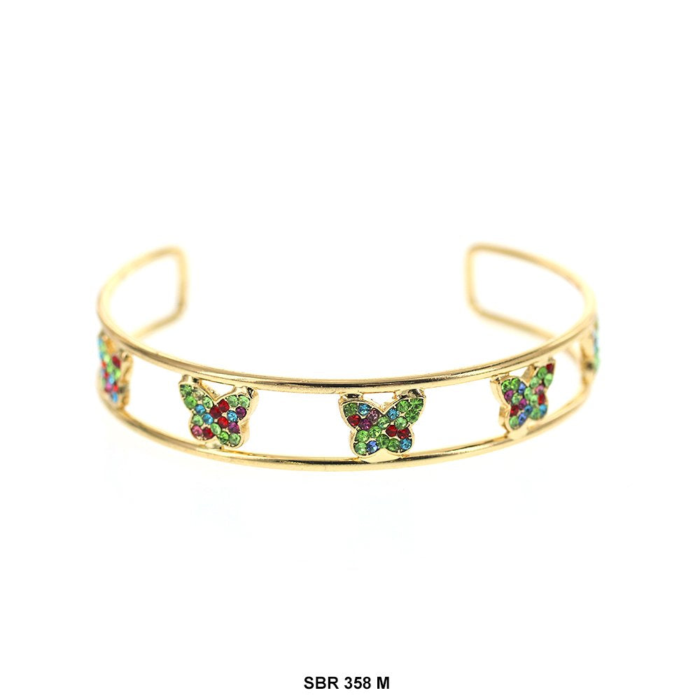 Butterfly Open Bangle Bracelet SBR 358 M