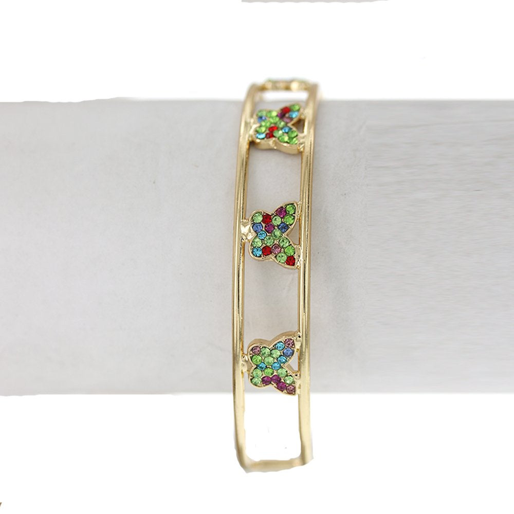 Butterfly Open Bangle Bracelet SBR 358 M