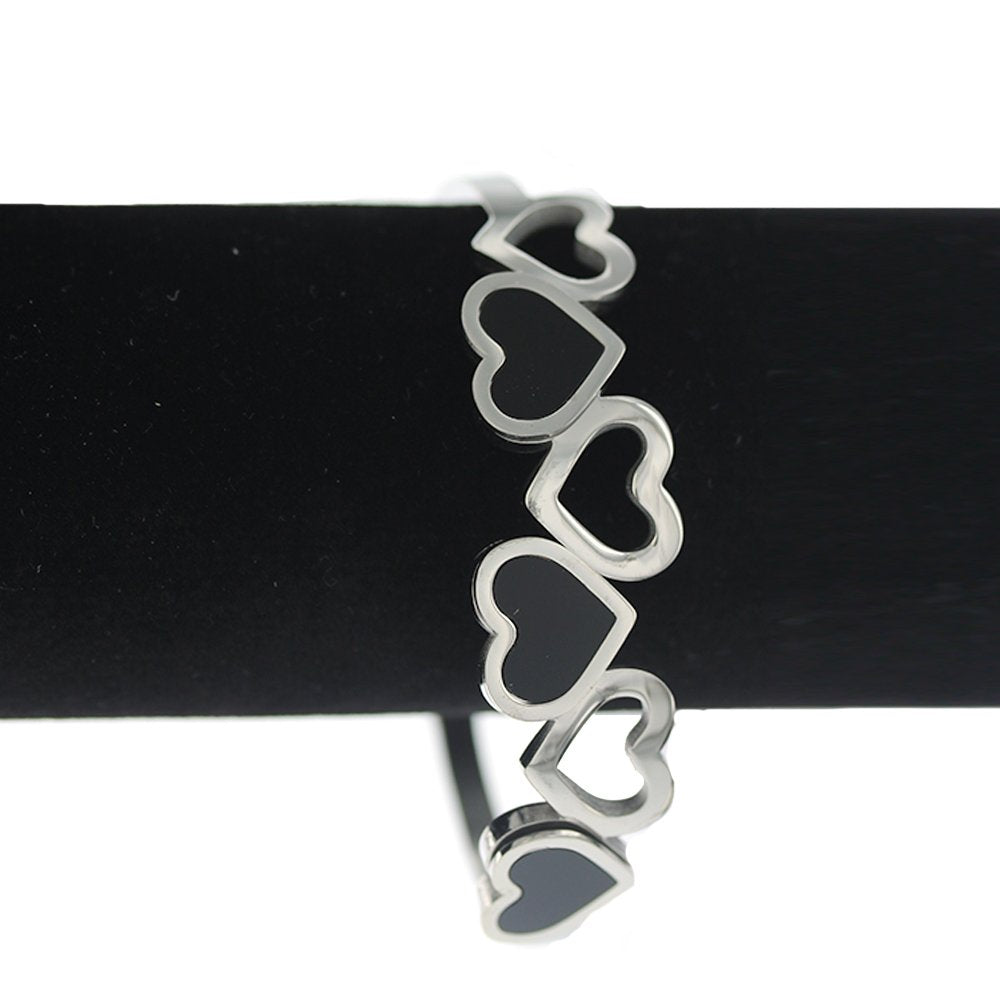 Stainless Steel Cuff Bracelet SBR 382 BK